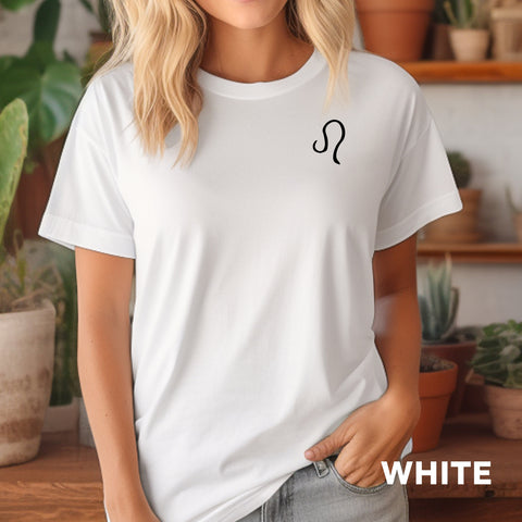 Leo handwritten symbol shirt