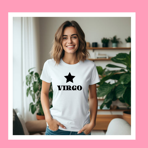Virgo black star shirt