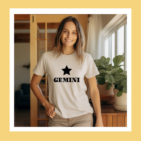 Gemini black star shirt