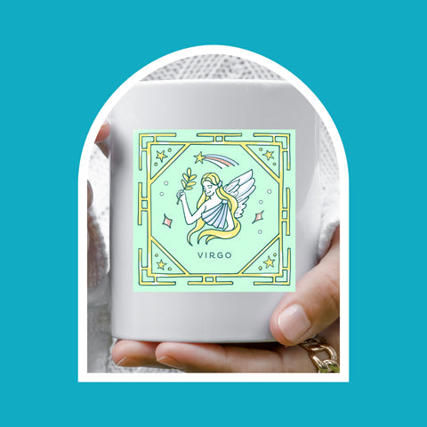 Virgo 11 ounce pastel illustration mug