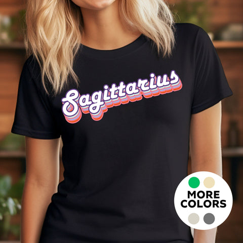 Sagittarius retro drop shadow shirt