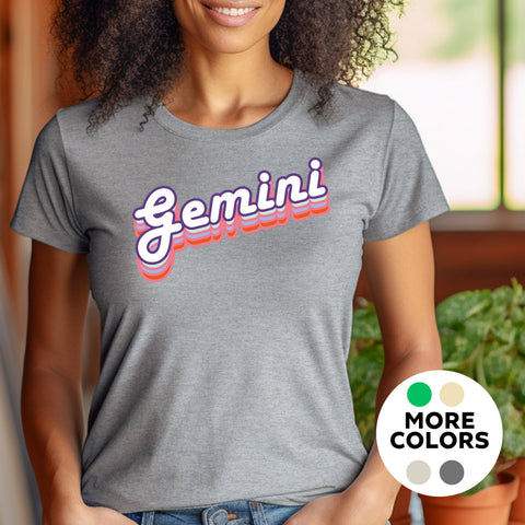 Gemini retro drop shadow shirt