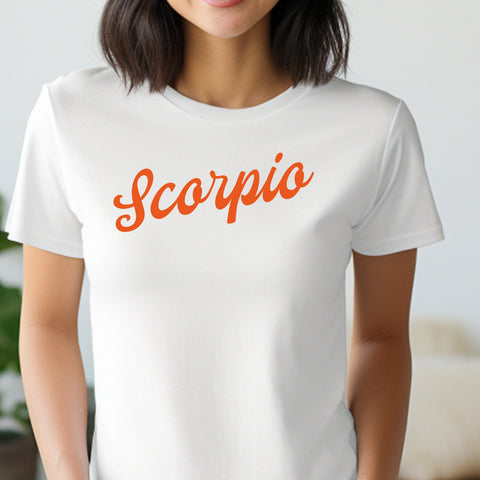 Scorpio red retro baseball shirt