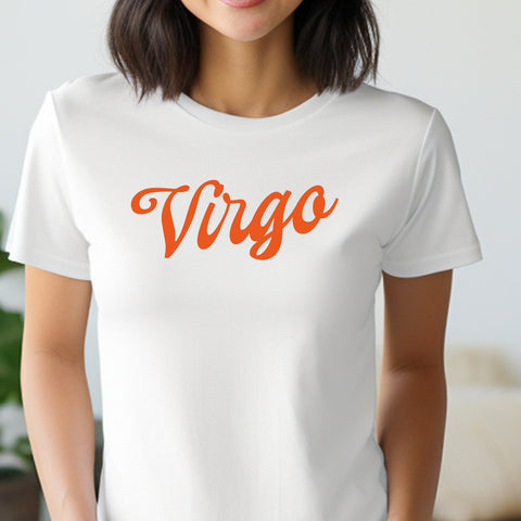Virgo red retro text shirt
