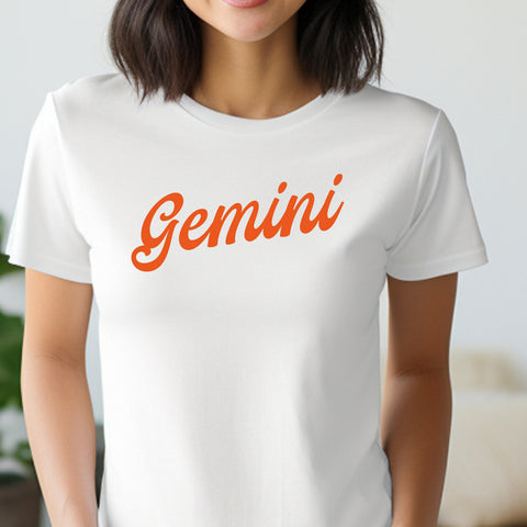 Gemini red retro baseball shirt