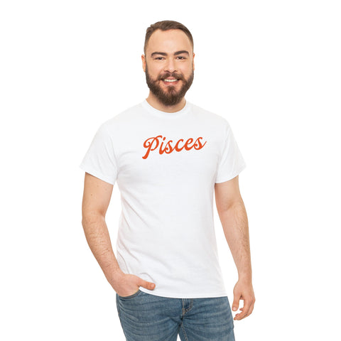 Pisces red retro baseball shirt