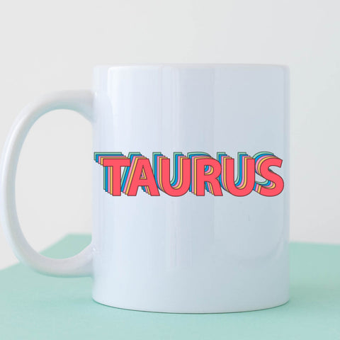 Taurus 11 ounce rainbow shadow mug