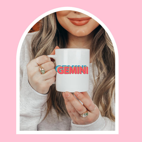 Gemini 11 ounce rainbow shadow mug