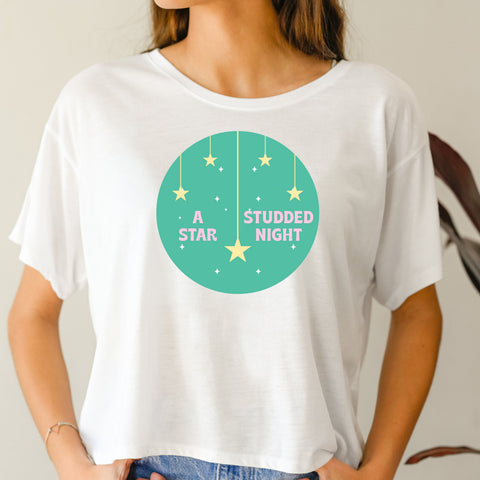 A star studded night crop top