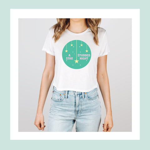 A star studded night crop top