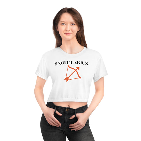 Sagittarius red symbol crop top