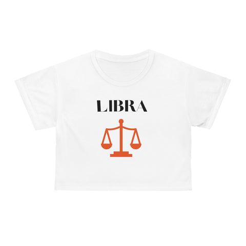 Libra red symbol crop top