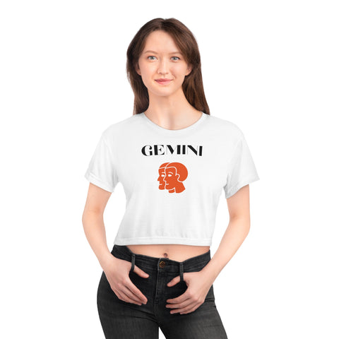Gemini big red symbol crop top