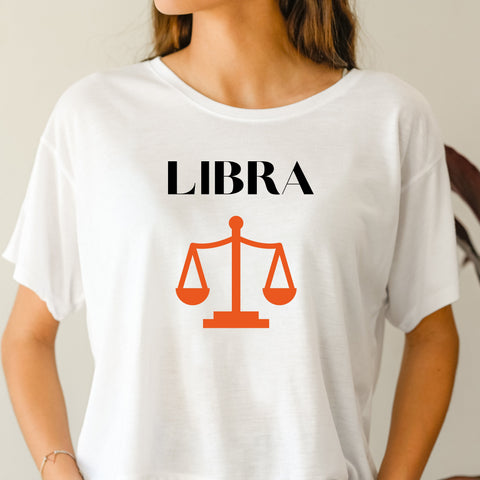 Libra red symbol crop top