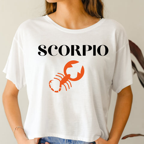 Scorpio big red symbol crop top