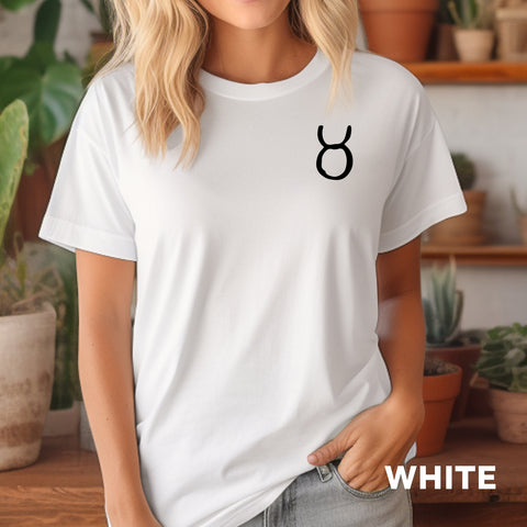 Taurus handwritten symbol shirt