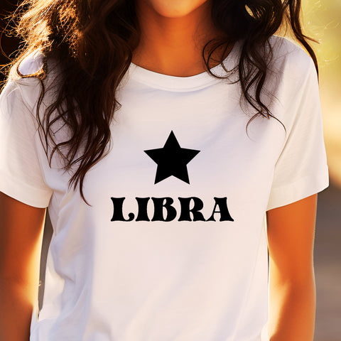 Libra  black star shirt