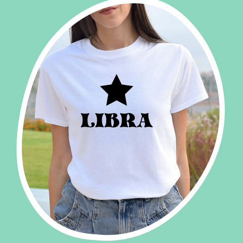 Libra  black star shirt