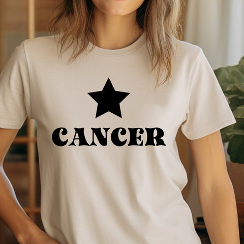 Cancer black star shirt