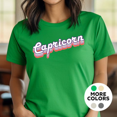 Capricorn retro drop shadow shirt