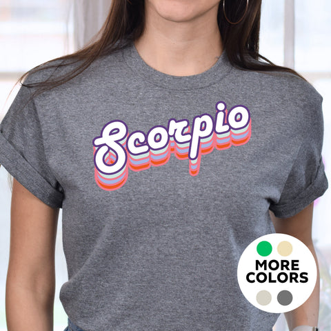 Scorpio retro drop shadow shirt