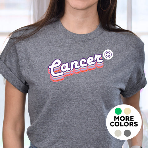 Cancer retro drop shadow shirt