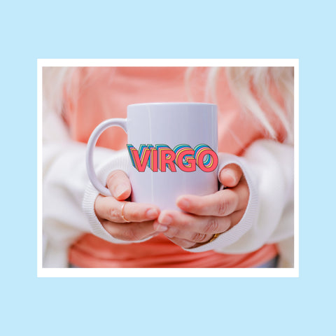 Virgo 11 ounce rainbow shadow mug