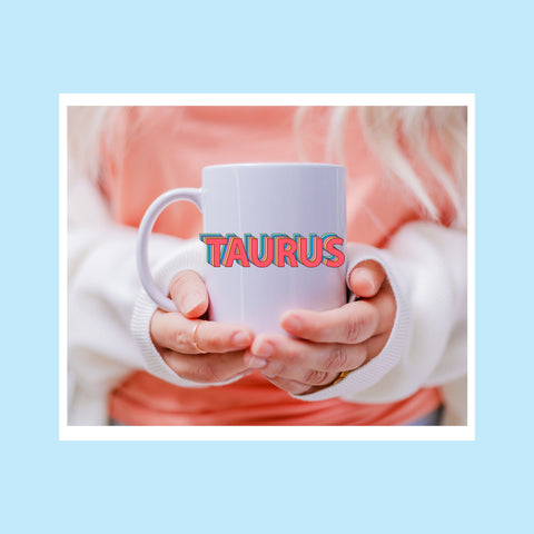 Taurus 11 ounce rainbow shadow mug