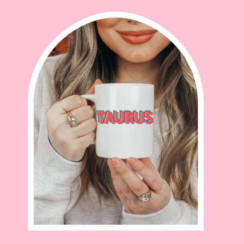 Taurus 11 ounce rainbow shadow mug