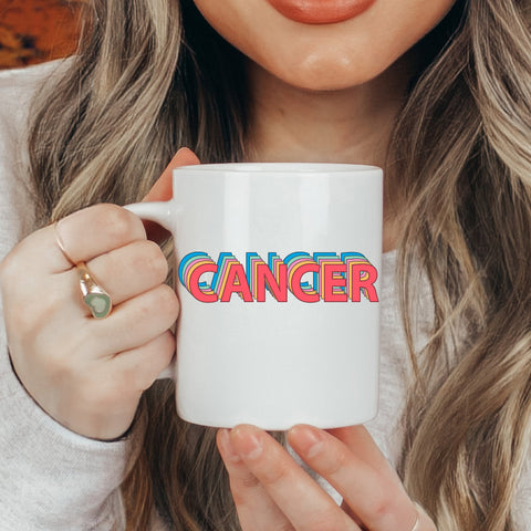 Cancer 11 ounce rainbow shadow mug