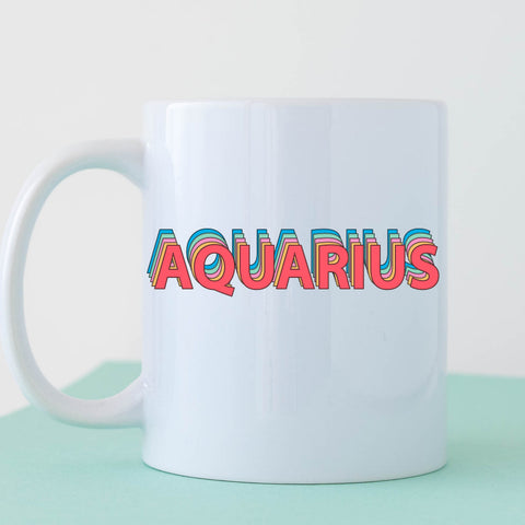 Aquarius 11 ounce rainbow shadow mug