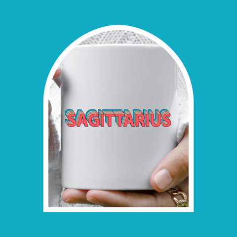 Sagittarius 11 ounce rainbow shadow mug