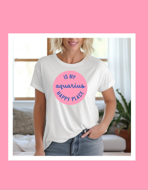 Aquarius is my happy place shirt