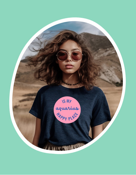 Aquarius is my happy place shirt