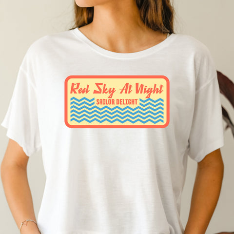 Red Sky At Night crop top