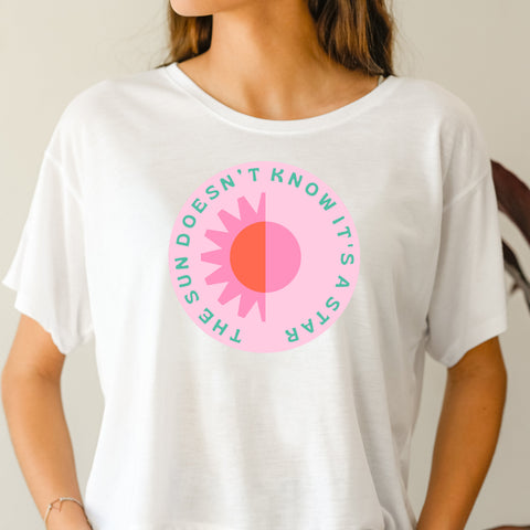 The Sun Doesn't Know It's A Star crop top