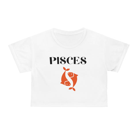 Pisces red symbol crop top
