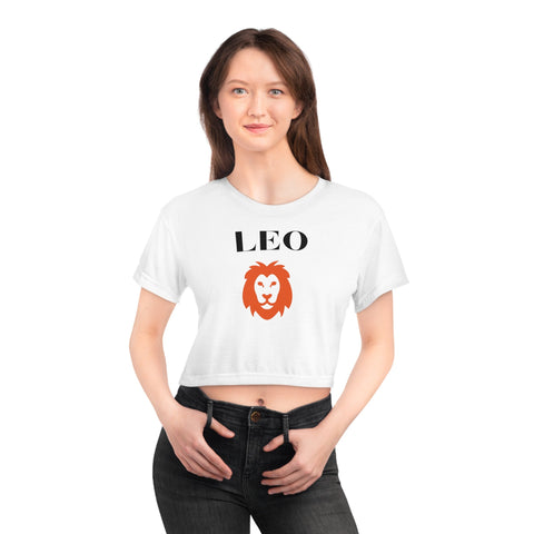 Leo red symbol crop top