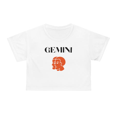 Gemini big red symbol crop top