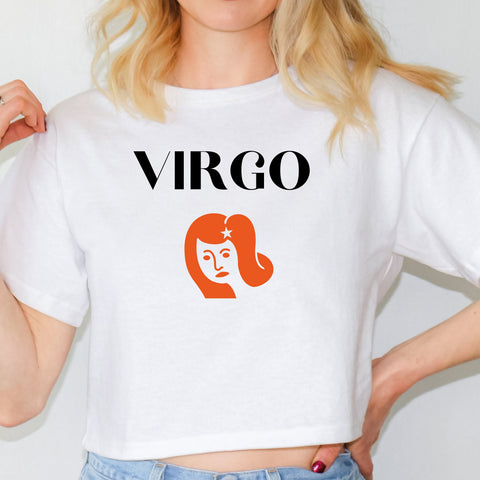 Virgo red symbol crop top